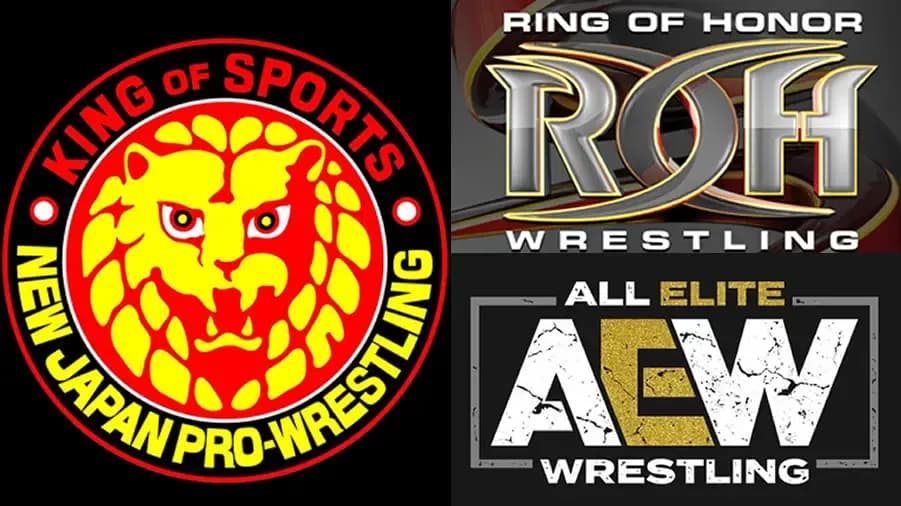 all elite ring of honor new japan pro wrestling aew roh njpw
