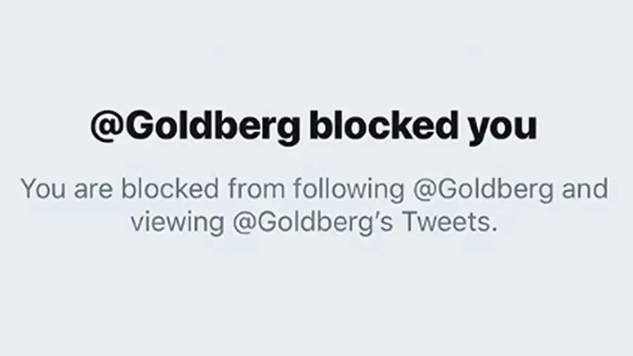 GOLDBERG BLOCKED TWITTER