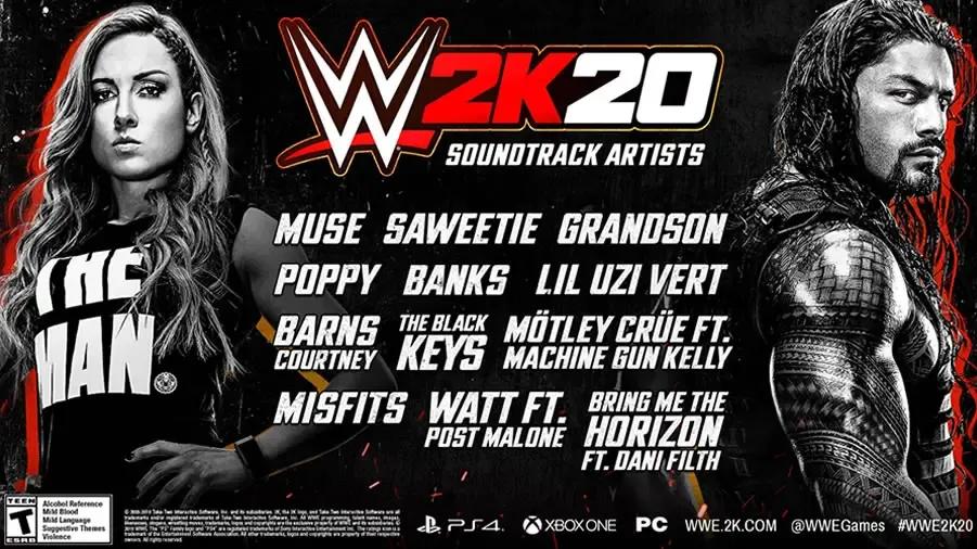 wwe 2k20 soundtrack