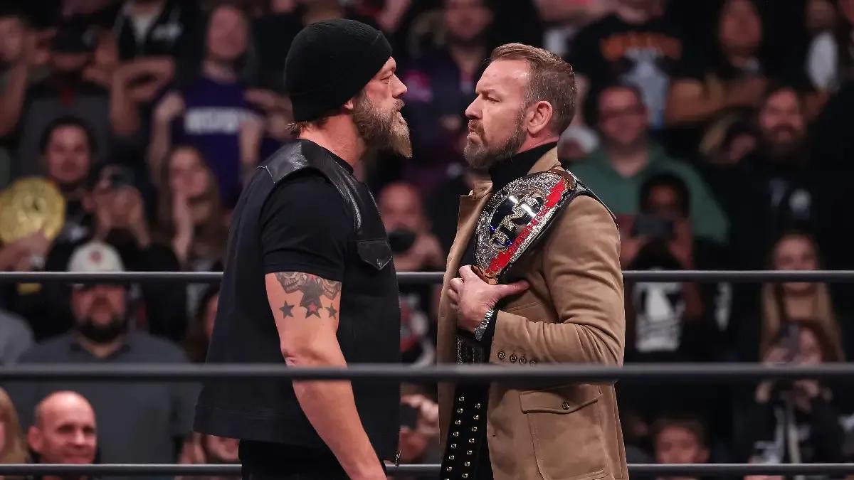 Adam Copeland Christian Cage staredown November 2023.jpg