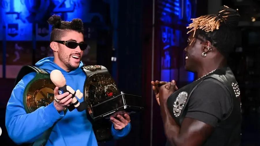 Bad Bunny and R-Truth on WWE Raw - March 2021.jpg