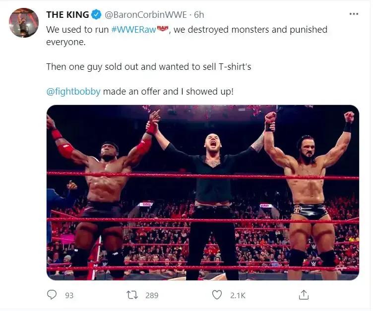 Baron corbin tweet