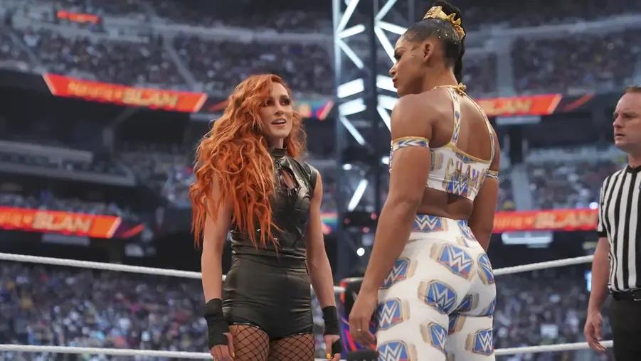 Bianca Belair- Becky Lynch- WWE SummerSlam 2021 August.jpg