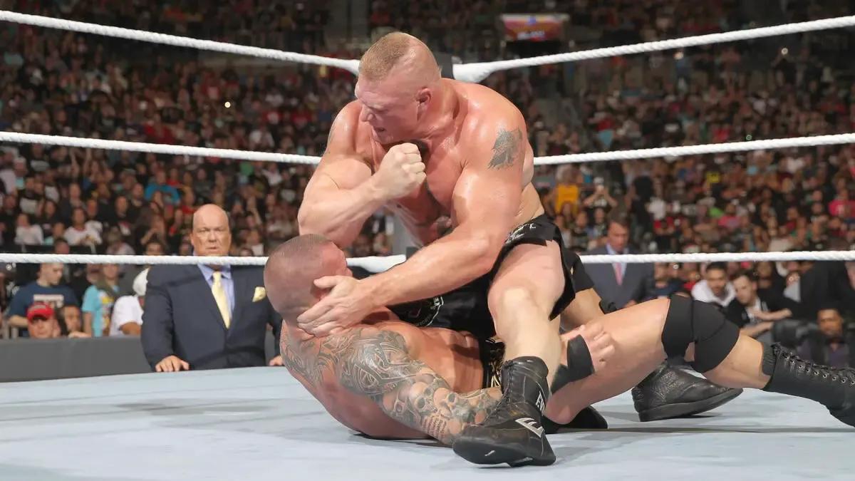 Brock lesnar elbow to randy orton summerslam 2016