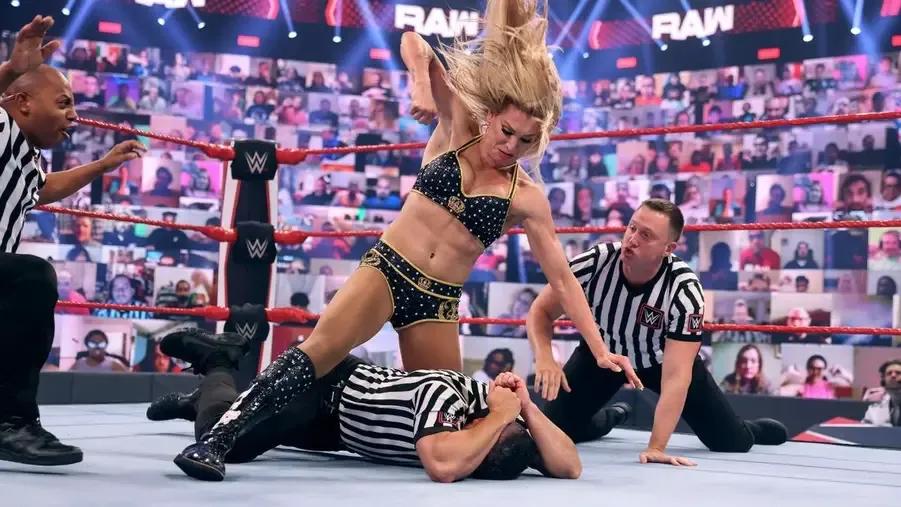 Charlotte Flair attacks referee - WWE Raw - April 2021.jpg