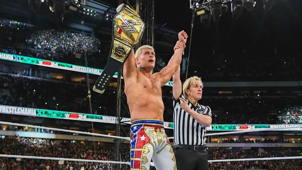 Cody rhodes april 2024 wrestlemania 40 win