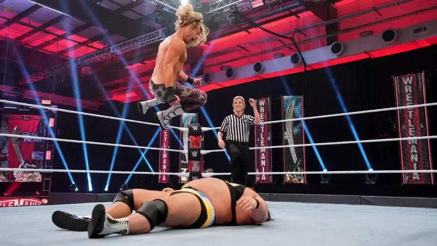 Dolph Ziggler Otis WrestleMania 36.jpg