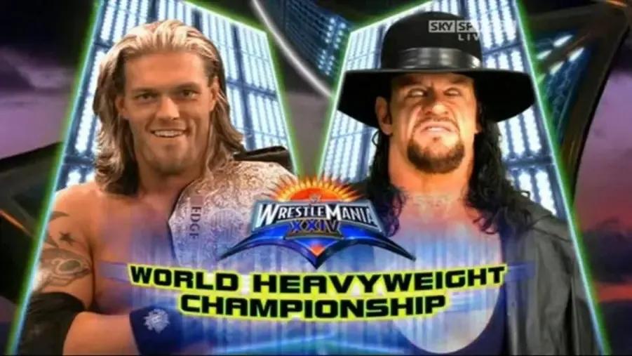 Edge v undertaker wwe wrestlemania 24