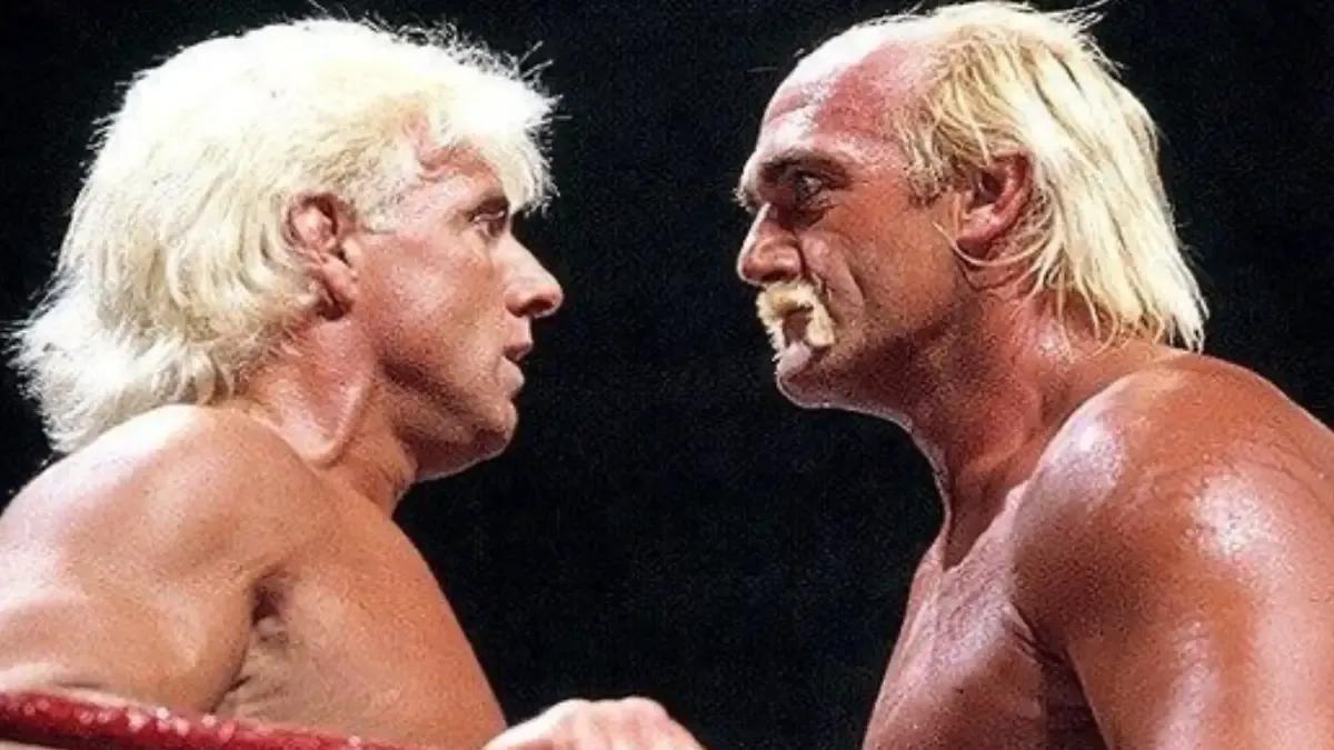 Hulk hogan ric flair staredown