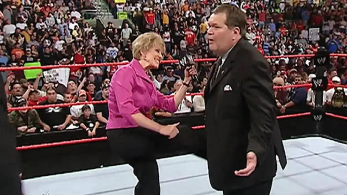 Jim ross linda mcmahon kick