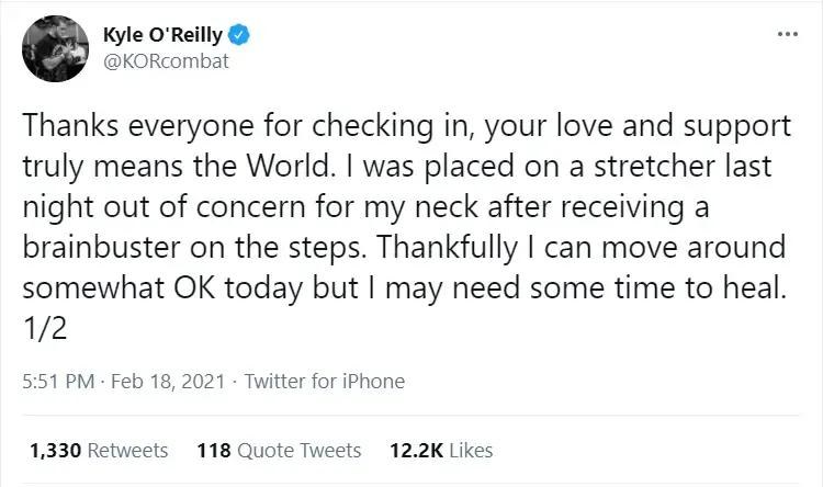 Kyle o reilly tweet