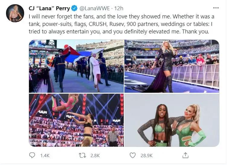 Lana wwe tweet