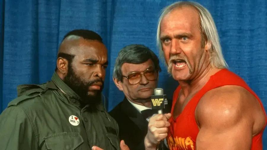 Mr t and hulk hogan cut a promo at wwe wrestlemania 1