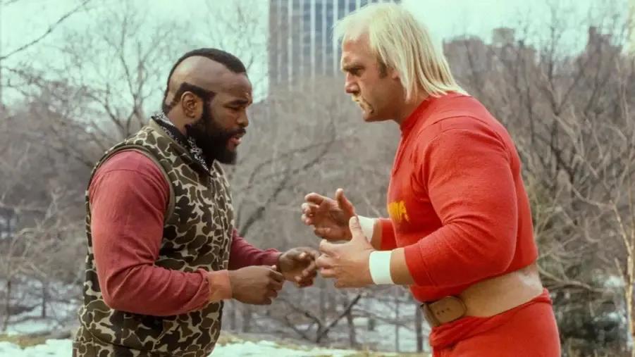 Mr t pepares for wrestlemania 1 with hulk hogan