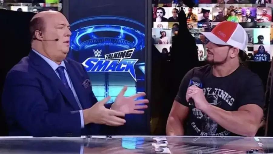 Paul Heyman- AJ Styles- WWE talking smack 2021.jpg