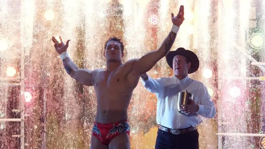 Randy Orton Cowboy Bob Orton Armageddon 2005.jpg