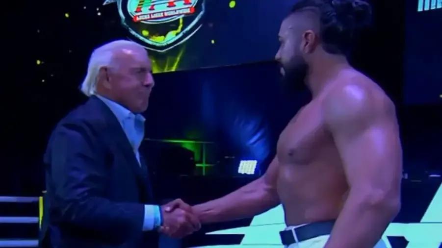 Ric Flair Andrade TripleMania.png