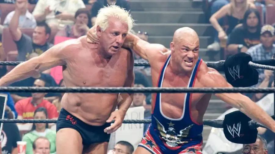 Ric flair kurt angle wwe raw 2005