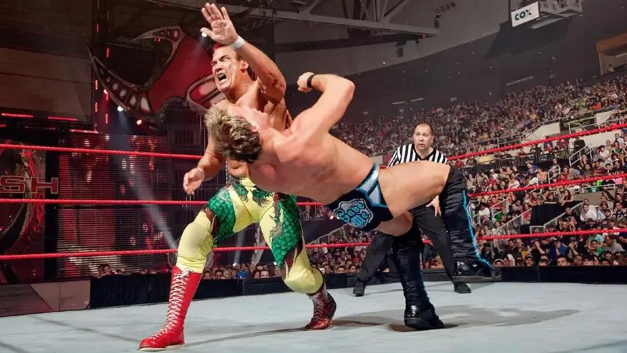 Ricky Steamboat Chris Jericho Backlash 2009.jpg