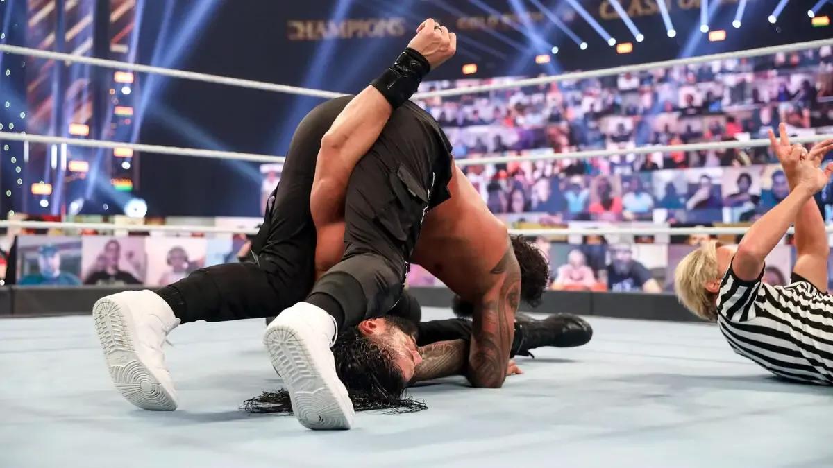 Roman reigns low blow kickout clash of champions 2020