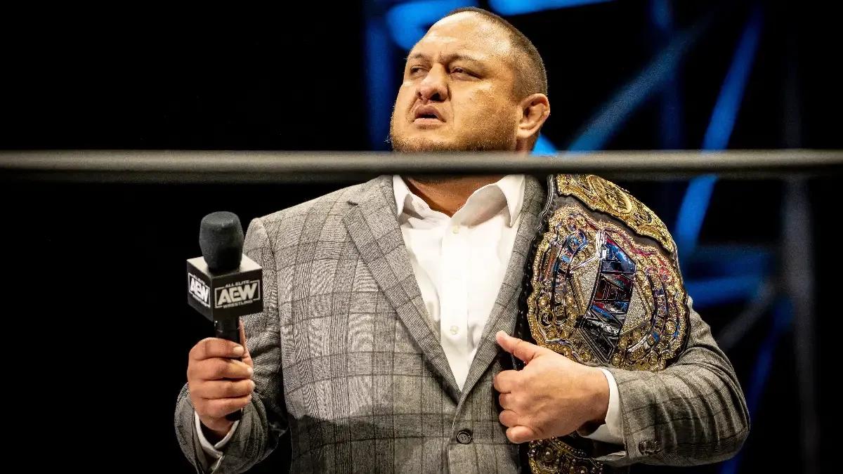 Samoa Joe January 2024 new AEW World Title belt.jpg