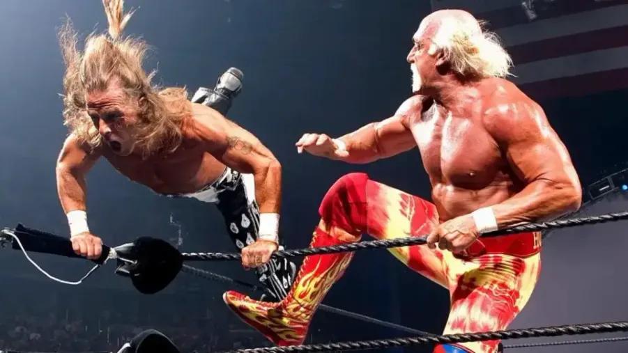 Shawn Michaels Hulk Hogan SummerSlam 2005.jpg