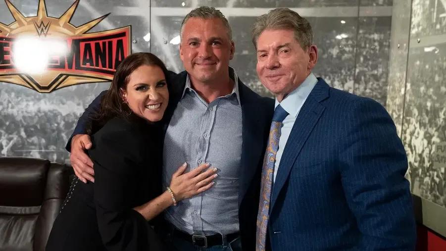 Stephanie McMahon- Shane McMahon- Vince McMahon- WWE- 2019.jpg