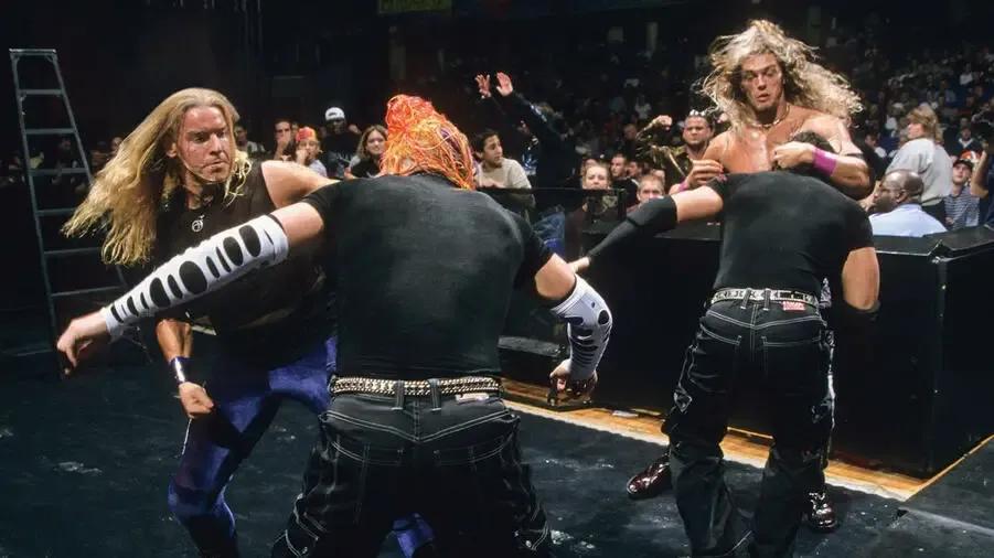 The Hardy Boyz vs. Edge - Christian No Mercy 1999.jpeg