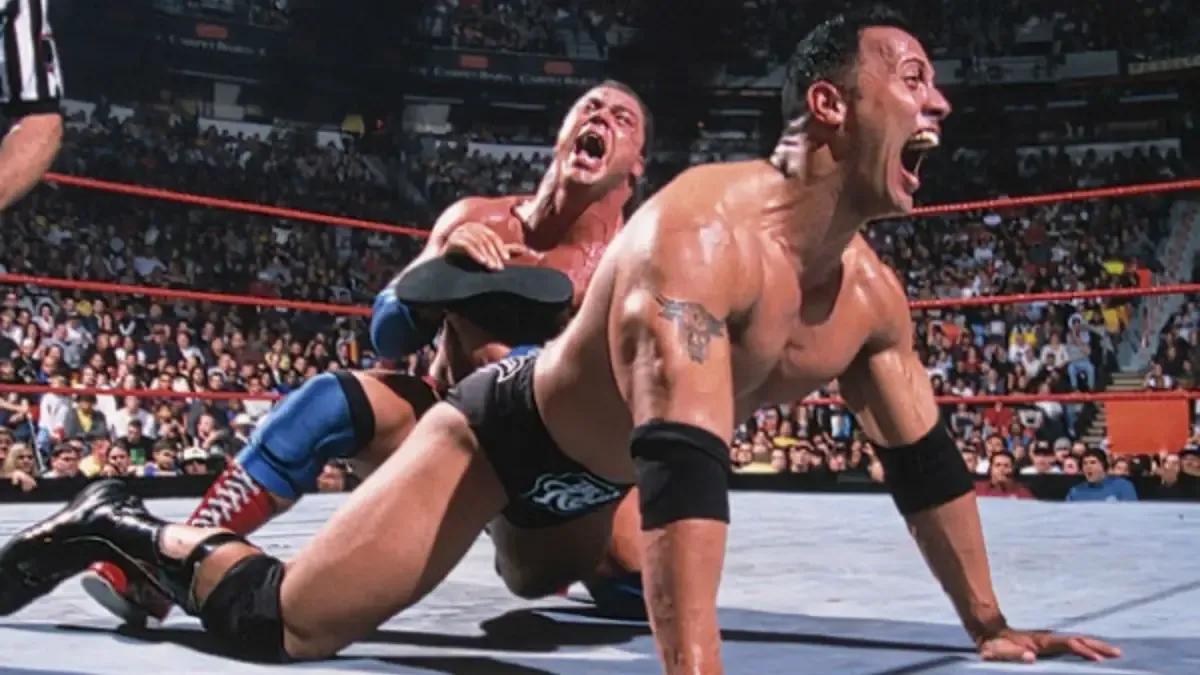 The Rock Kurt Angle No Way Out 2001.jpg