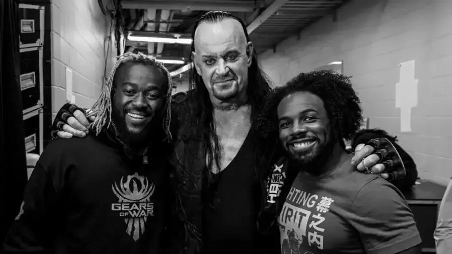 The Undertaker- Kofi Kingston- Xavier Woods- WWE 2020.jpg