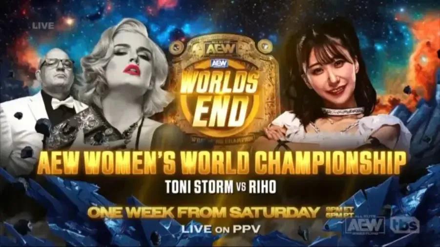 Toni Storm vs. Riho AEW Worlds End Graphic.jpg