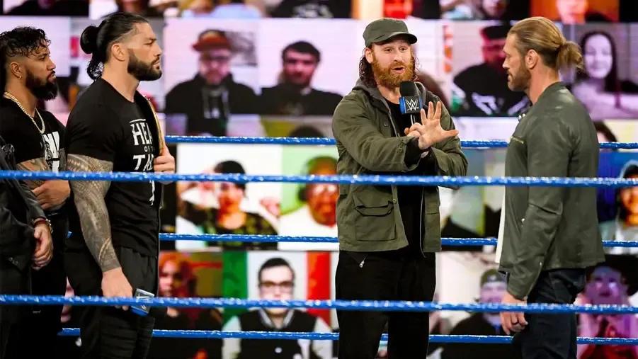 WWE SmackDown- Roman Reigns- Edge- Sami Zayn- February 2021.jpg