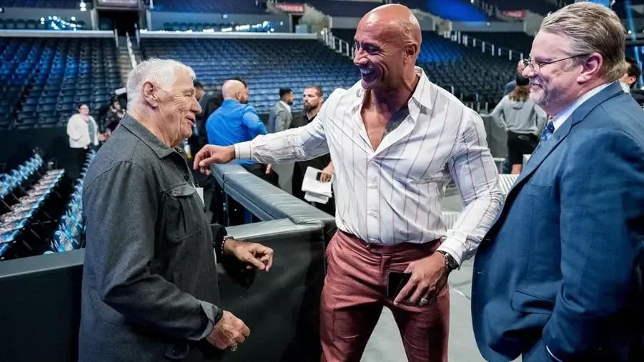 WWE SmackDown- The Rock- Pat Patterson- October 2019.jpg