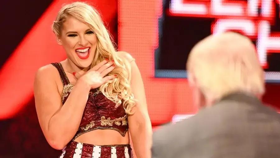 lacey Evans on Monday Night Raw with Ric Flair in February 2021.jpg